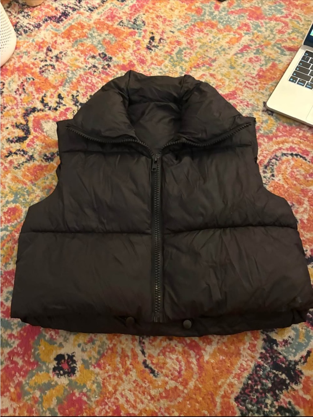 Black Puffer Vest - Women
